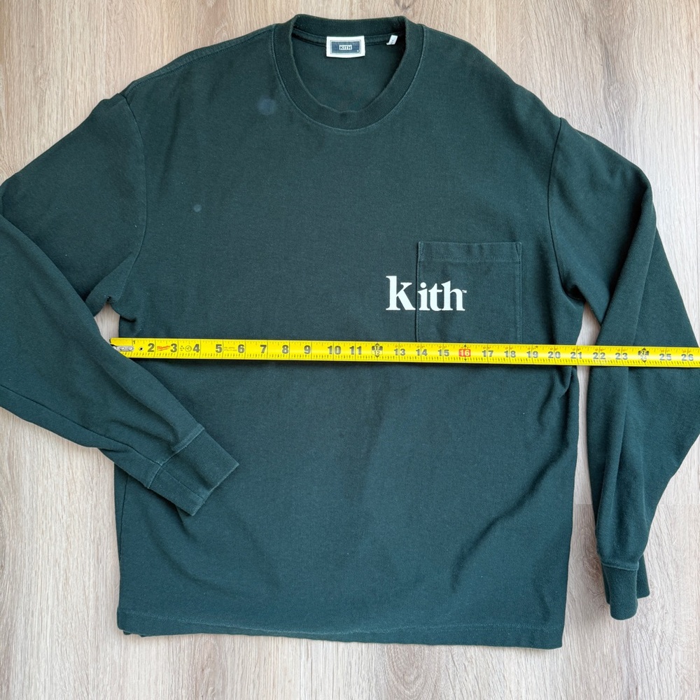 Kith Men's Dark Green Long Sleeve Tee - Picture 4 of 4